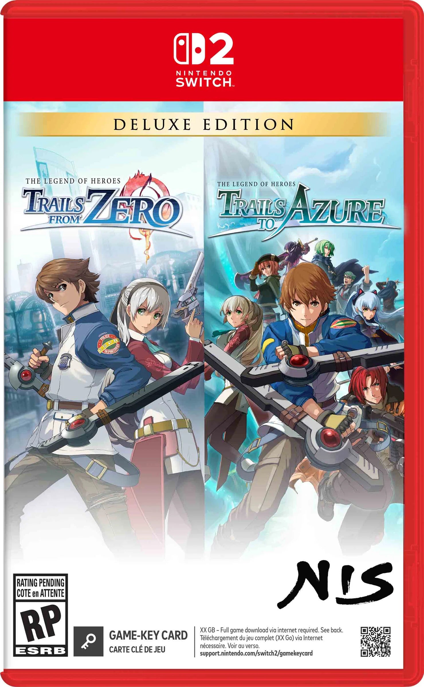The Legend of Heroes: Trails from Zero / The Legend of Heroes: Trails to Azure (Game-Key Card) [Switch 2]