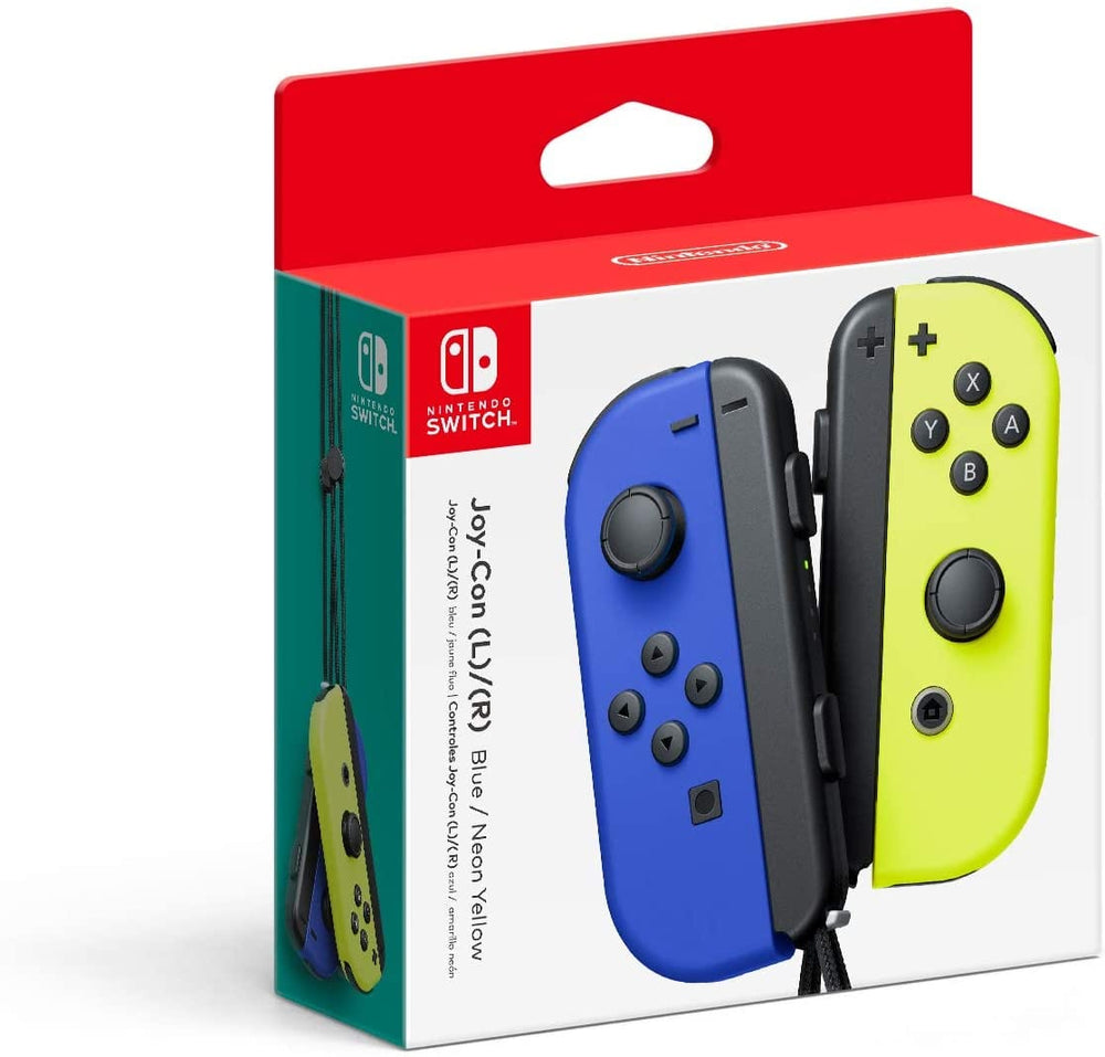 Switch Joy Cons Blue Neon Yellow