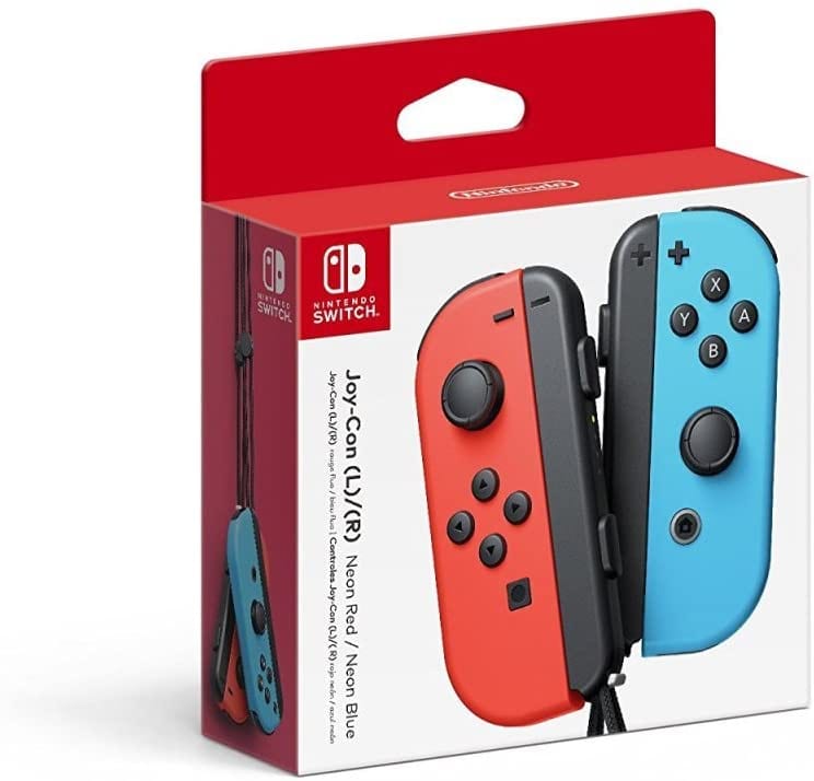 Switch Joy Cons Neon Red Neon Blue